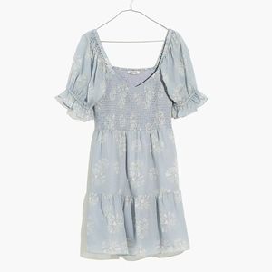 Lucie silk Smocked Minidress NWOT